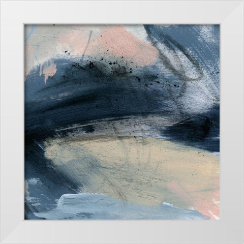 Pink Mist Abstract III White Modern Wood Framed Art Print by Parker, Jennifer Paxton