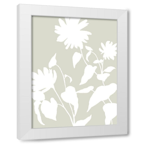 Botanical Silhouette I White Modern Wood Framed Art Print by Barnes, Victoria