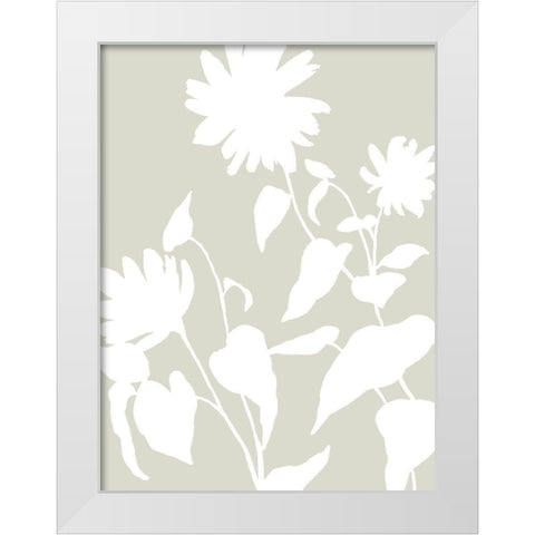 Botanical Silhouette I White Modern Wood Framed Art Print by Barnes, Victoria