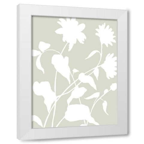 Botanical Silhouette II White Modern Wood Framed Art Print by Barnes, Victoria