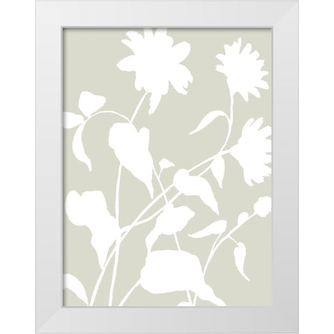 Botanical Silhouette II White Modern Wood Framed Art Print by Barnes, Victoria