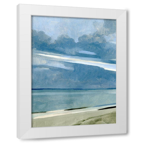 Ocean View Beach II White Modern Wood Framed Art Print by Caroline, Emma