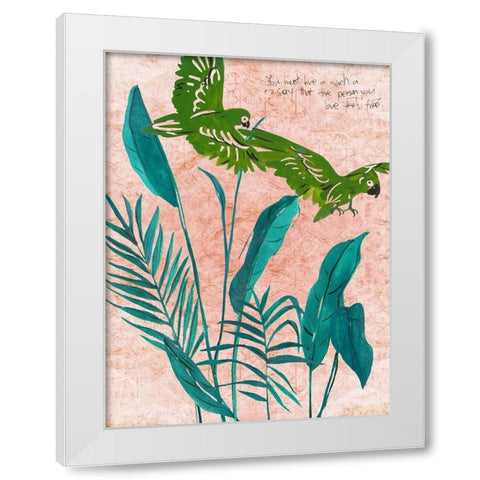The Tropical Song I White Modern Wood Framed Art Print by Wang, Melissa