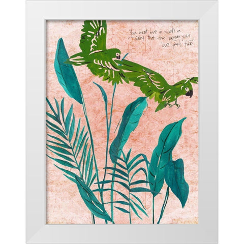 The Tropical Song I White Modern Wood Framed Art Print by Wang, Melissa