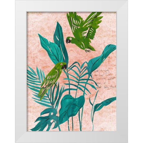 The Tropical Song II White Modern Wood Framed Art Print by Wang, Melissa