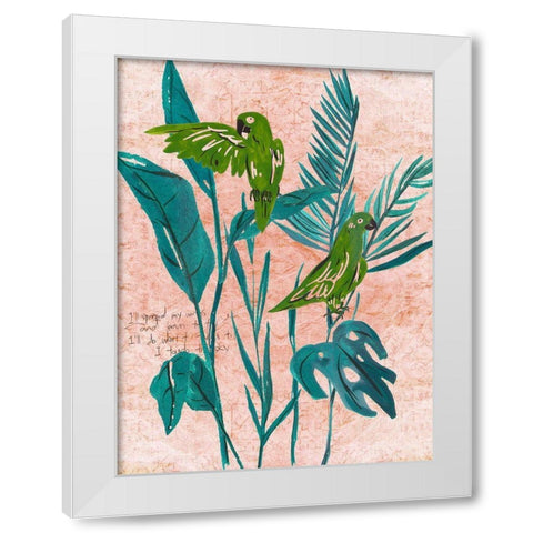 The Tropical Song III White Modern Wood Framed Art Print by Wang, Melissa