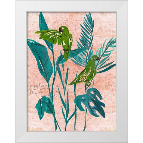 The Tropical Song III White Modern Wood Framed Art Print by Wang, Melissa