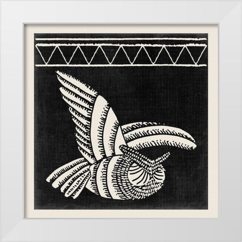 The Owl II White Modern Wood Framed Art Print by Wang, Melissa