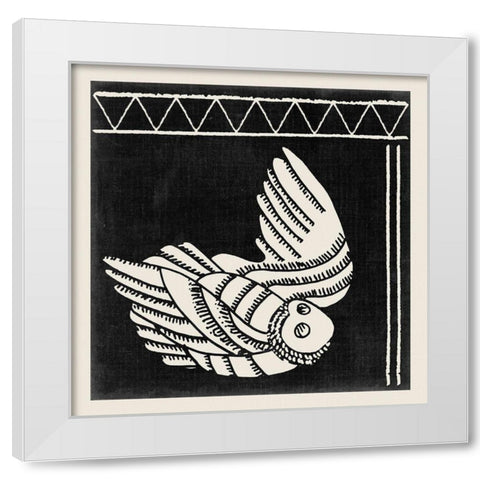 The Owl IV White Modern Wood Framed Art Print by Wang, Melissa