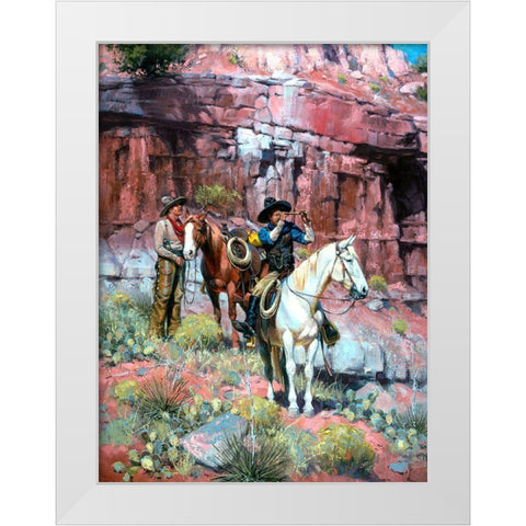 A Long Ways Off White Modern Wood Framed Art Print by Sorenson, Jack