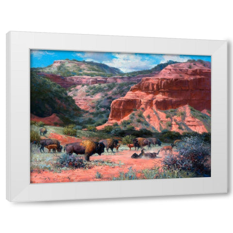 Caprock Canyon White Modern Wood Framed Art Print by Sorenson, Jack