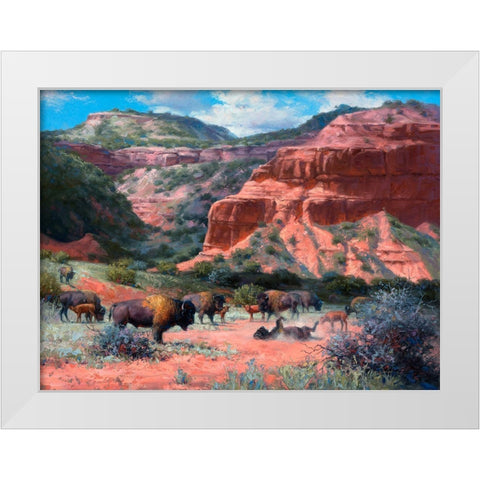 Caprock Canyon White Modern Wood Framed Art Print by Sorenson, Jack