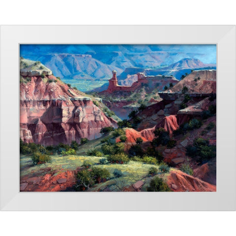 Classic Palo Duro White Modern Wood Framed Art Print by Sorenson, Jack