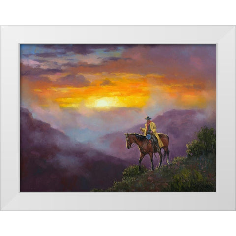 Morning Mist White Modern Wood Framed Art Print by Sorenson, Jack