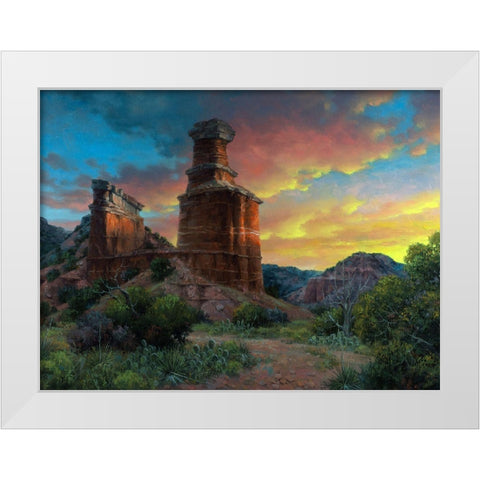 Spell of the Palo Duro White Modern Wood Framed Art Print by Sorenson, Jack