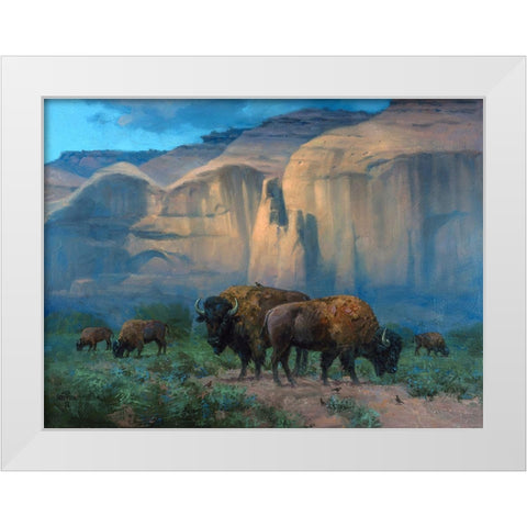 The Classic West White Modern Wood Framed Art Print by Sorenson, Jack