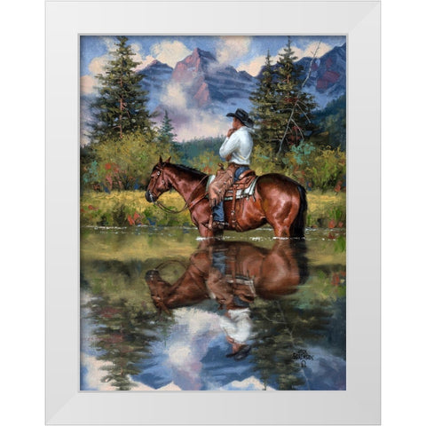 Time to Reflect White Modern Wood Framed Art Print by Sorenson, Jack