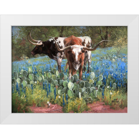 T for Texas White Modern Wood Framed Art Print by Sorenson, Jack