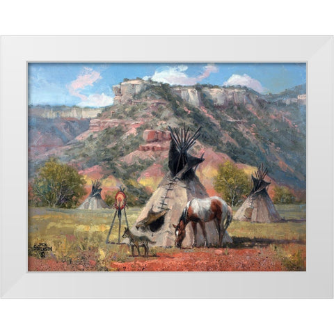 The Floor of the Palo Duro White Modern Wood Framed Art Print by Sorenson, Jack