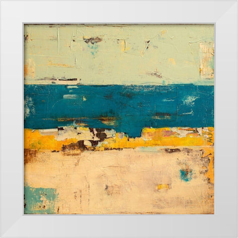 Second Time Around White Modern Wood Framed Art Print by Ashley, Erin