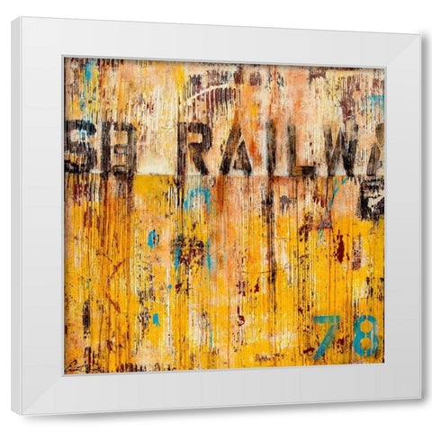 Southbound Railway White Modern Wood Framed Art Print by Ashley, Erin