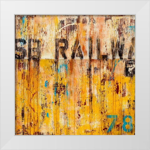 Southbound Railway White Modern Wood Framed Art Print by Ashley, Erin