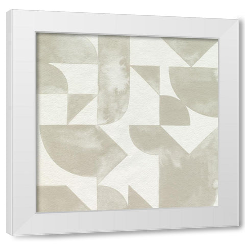 Stacked Monotone II White Modern Wood Framed Art Print by Popp, Grace