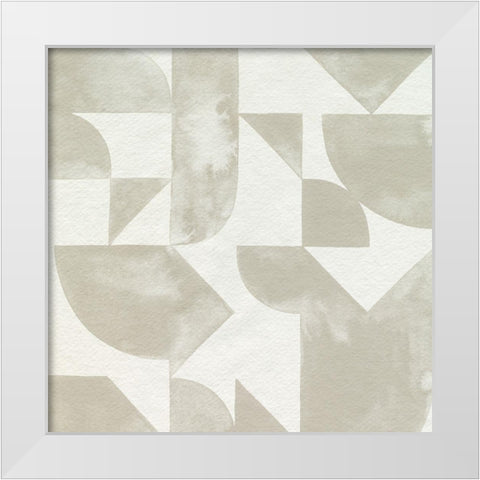 Stacked Monotone II White Modern Wood Framed Art Print by Popp, Grace