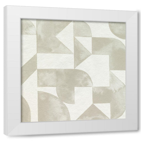 Stacked Monotone IV White Modern Wood Framed Art Print by Popp, Grace