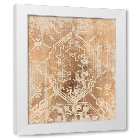 Earth Textile I White Modern Wood Framed Art Print by Vess, June Erica