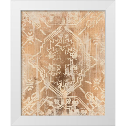 Earth Textile I White Modern Wood Framed Art Print by Vess, June Erica