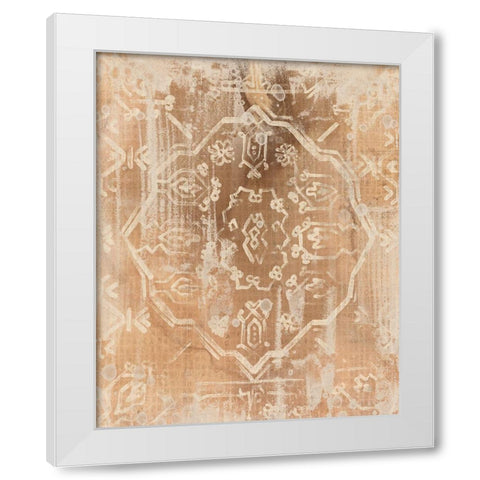 Earth Textile II White Modern Wood Framed Art Print by Vess, June Erica