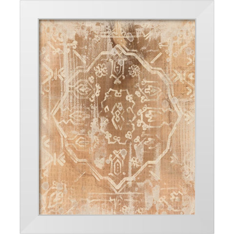 Earth Textile II White Modern Wood Framed Art Print by Vess, June Erica