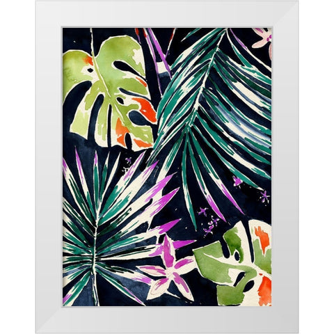 Brushy Jungle II White Modern Wood Framed Art Print by Parker, Jennifer Paxton