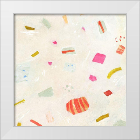 Candied Confetti I White Modern Wood Framed Art Print by Vess, June Erica