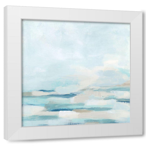 Brushwork Surf I White Modern Wood Framed Art Print by Vess, June Erica