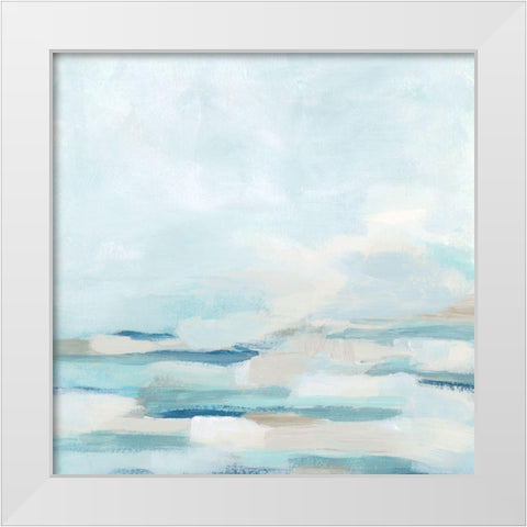 Brushwork Surf I White Modern Wood Framed Art Print by Vess, June Erica