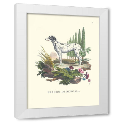 French Dogs V White Modern Wood Framed Art Print by Unknown