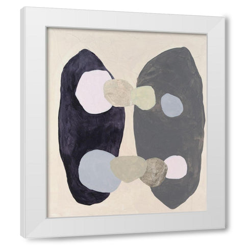Muted Orbs I White Modern Wood Framed Art Print by Willett, Michael