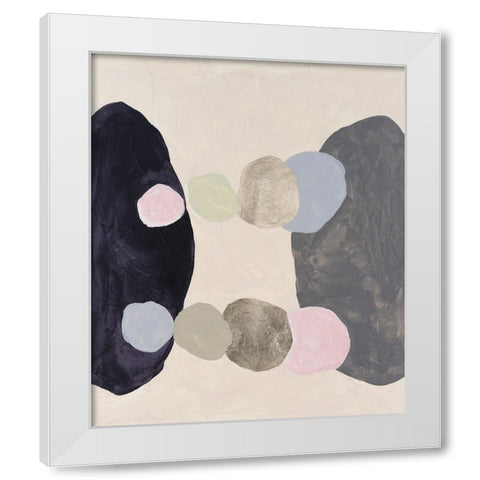 Muted Orbs II White Modern Wood Framed Art Print by Willett, Michael