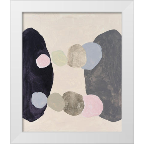 Muted Orbs II White Modern Wood Framed Art Print by Willett, Michael