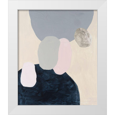 Muted Orbs III White Modern Wood Framed Art Print by Willett, Michael
