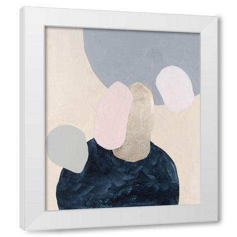 Muted Orbs IV White Modern Wood Framed Art Print by Willett, Michael