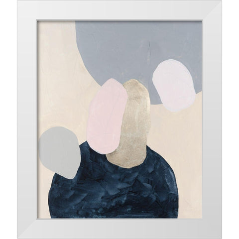 Muted Orbs IV White Modern Wood Framed Art Print by Willett, Michael