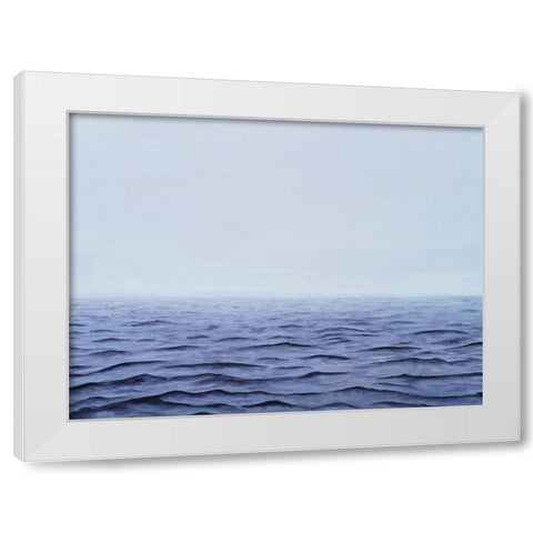 Grayscale Seascape I White Modern Wood Framed Art Print by Willett, Michael