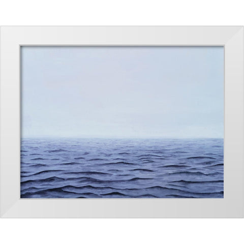Grayscale Seascape I White Modern Wood Framed Art Print by Willett, Michael