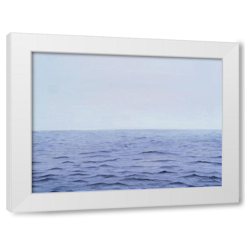 Grayscale Seascape II White Modern Wood Framed Art Print by Willett, Michael
