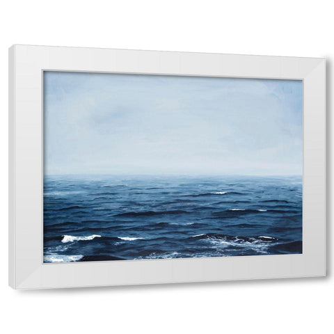 Grayscale Seascape IV White Modern Wood Framed Art Print by Willett, Michael