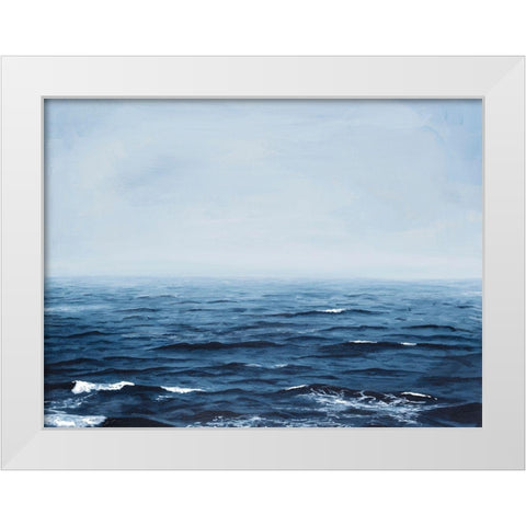 Grayscale Seascape IV White Modern Wood Framed Art Print by Willett, Michael
