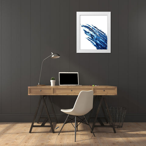 Indigo Arch II White Modern Wood Framed Art Print by Willett, Michael